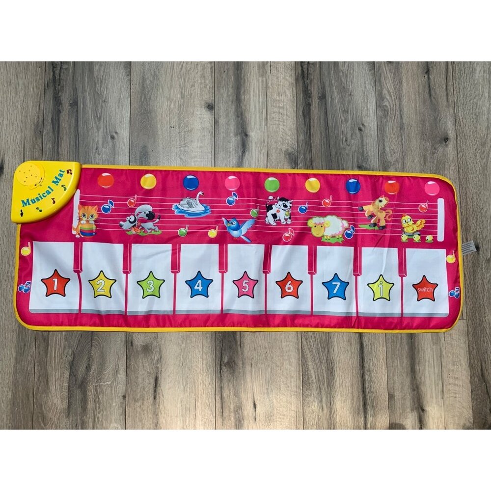M Sanmersoen Baby Piano Floor Play Mat Musical Dancing 39.5" Animal Touch Play